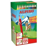 Alpino School Pack C0131144 - Lápices de colores, caja de 132 colores + 12 colores de obsequio