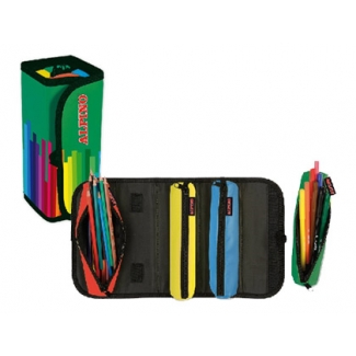 Alpino UA000151 - Plumier escolar 4 en 1, con velcro, 30 piezas, color verde