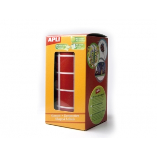 Apli 4878 - Gomets, figuras geométricas forma cuadrada, 20 x 20 mm, rollo de 1770 unidades, color verde