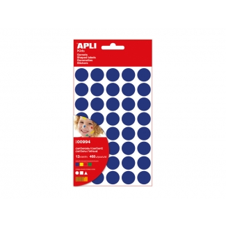 Apli 994 - Gomets, figuras geométricas grandes, bosa de 12 hojas, 468 gomets en total