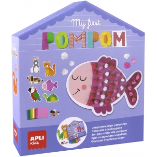 Apli Kids My First Pompon 18505 - Juego de pompones, temática animales