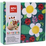 Apli Kids Stickers Box 18362 - Juego de gomets geométricos, temática mariquita