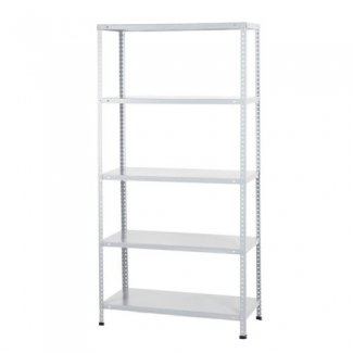 Ar Storage K1PP040B4BB01 - Estantería metálica, 180 x 90 x 40 cm, 5 estantes, 80 kg por estante, color blanco