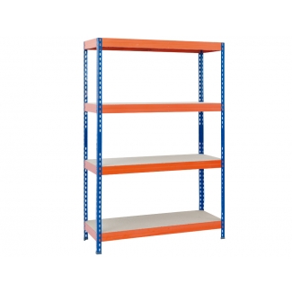 Ar Storage STABIL 100/60 - Estantería metálica, 100 x 200 x 60 cm, 4 estantes, 430 kg por estante, color azul/naranja