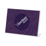 Archivo 2000 11004 CS TP - Expositor de sobremesa, forma de L, poliestireno, A4 horizontal