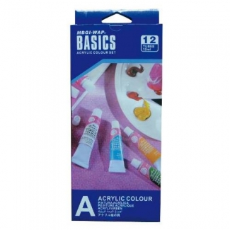 Artist A1212E - Pintura acrilica, tubos de 12 ml, caja de 12 colores surtidos