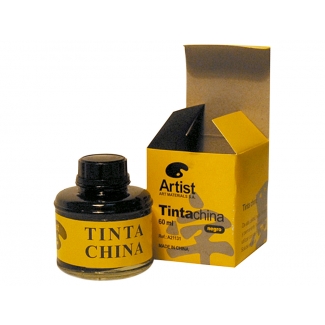 Artist A21131 - Tinta china, color negro, bote de 60 ml