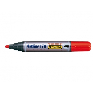 Artline 170 - Rotulador permanente, punta redonda de 2 mm, color rojo