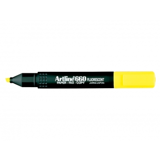 Artline 660 - Rotulador fluorescente, punta biselada, color amarillo