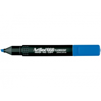 Artline 660 - Rotulador fluorescente, punta biselada, color azul