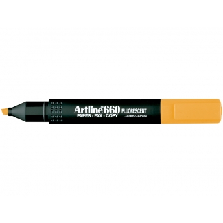 Artline 660 - Rotulador fluorescente, punta biselada, color naranja