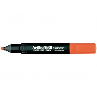 Artline 660 - Rotulador fluorescente, punta biselada, color rojo