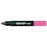 Artline 660 - Rotulador fluorescente, punta biselada, color rosa