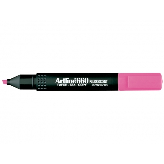 Artline 660 - Rotulador fluorescente, punta biselada, color rosa