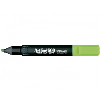 Artline 660 - Rotulador fluorescente, punta biselada, color verde