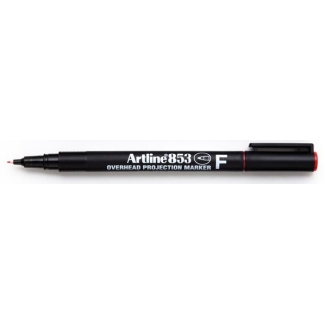 Artline 853 - Rotulador permanente, punta redonda de 0.5 mm, color rojo