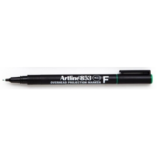 Artline 853 - Rotulador permanente, punta redonda de 0.5 mm, color verde