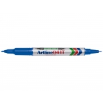 Artline EK-041T/AZ - Rotulador permanente, doble punta 0,4 y 1,0 mm, color azul