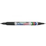 Artline EK-041T/NE - Rotulador permanente, doble punta 0,4 y 1,0 mm, color negro