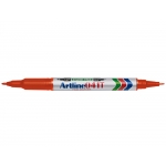 Artline EK-041T/RO - Rotulador permanente, doble punta 0,4 y 1,0 mm, color rojo