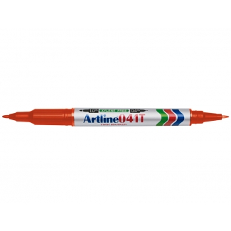 Artline EK-041T/RO - Rotulador permanente, doble punta 0,4 y 1,0 mm, color rojo