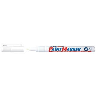 Artline EK-440 - Rotulador permanente, punta redonda de 1,2 mm, apto para metal caucho y plástico, color blanco