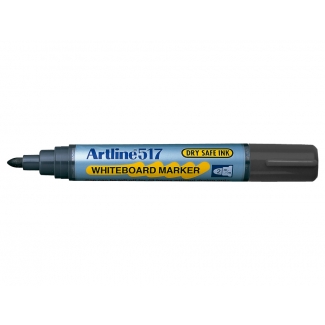 Artline EK-517 - Rotulador para pizarra blanca, punta redonda de 2 mm, color negro