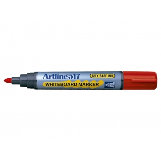 Artline EK-517 - Rotulador para pizarra blanca, punta redonda de 2 mm, color rojo
