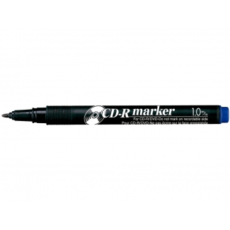 Artline EK-884-A - Rotulador permanente para cd/dvd, punta redonda de 1 mm, color azul