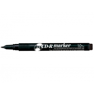 Artline EK-884-N - Rotulador permanente para cd/dvd, punta redonda de 1 mm, color negro