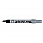 Artline EK-900 - Rotulador permanente, punta redonda 2,3 mm, tinta metálica color plata