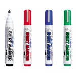 Artline EKT-2 A1 - Rotulador para camiseta, punta redonda 2 mm, bolsa de 4 colores (azul, negro, rojo y verde)