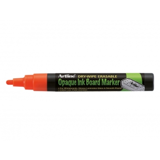 Artline EPW-4-NA-OR - Rotulador para pizarra verde-negra, punta redonda de 2 mm, color naranja fluorescente, bolsa de 4 unidades