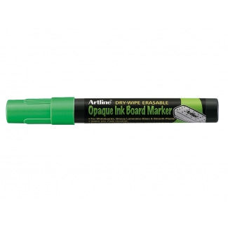 Artline EPW-4-VE-GR - Rotulador para pizarra verde-negra, punta redonda de 2 mm, color verde fluorescente, bolsa de 4 unidades