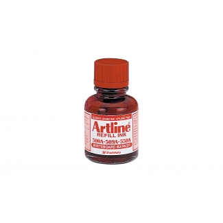 Artline ESK-50A-RO - Tinta para rotulador de pizarra blanca, frasco de 20 ml, color rojo