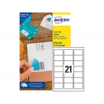 Avery L4613-25 - Etiquetas adhesivas, 63,5 x 38,1 mm, caja de 25 hojas
