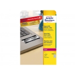 Avery L6013-8 - Etiquetas adhesivas de poliéster, color plata, 210 x 297 mm, caja de 8 hojas