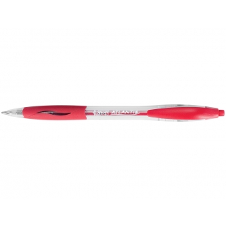 Bic Atlantis 887133 - Bolígrafo de tinta de aceite, punta redonda de 1 mm, retráctil, sujeción de caucho, color rojo