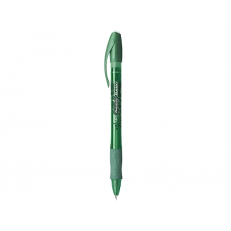 Bic Gelocity Illusion - Bolígrafo de tinta de gel borrable, punta de redonda de 0,7 mm, con grip, color verde