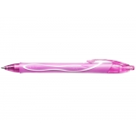 Bic Gelocity Quick Dry - Bolígrafo de tinta de gel, punta redonda de 0,7 mm, retráctil, color rosa
