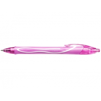 Bic Gelocity Quick Dry - Bolígrafo de tinta de gel, punta redonda de 0,7 mm, retráctil, color rosa