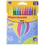 Bic Plastidecor 933961 - Ceras duras, caja de 12 colores