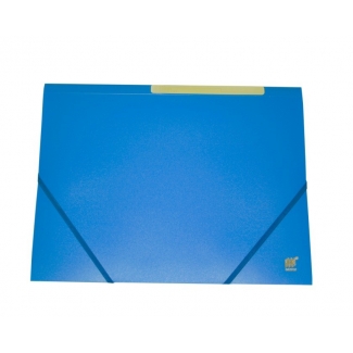 Bismark 312136 - Carpeta de plástico con gomas, con tres solapas, lomo flexible, tamaño A4, color azul opaco