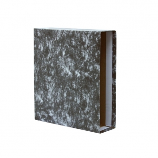 Bismark 318001 - Caja para archivador, tamaño folio, lomo ancho, color negro jaspeado