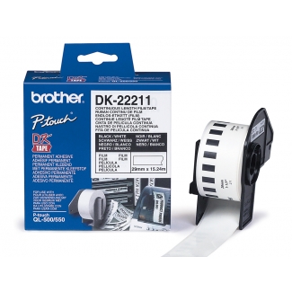 Brother DK-22211 - Etiqueta, película plástica, 29 mm x 15.24 metros