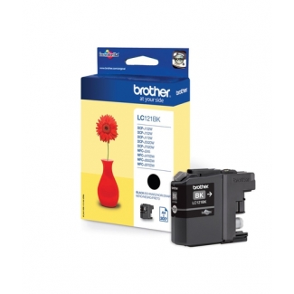 Brother LC121 - Cartucho de tinta original, LC121BKBP, negro