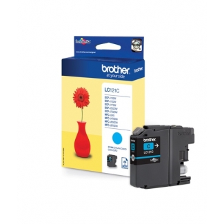 Brother LC121 - Cartucho de tinta original, LC121CBP, cían