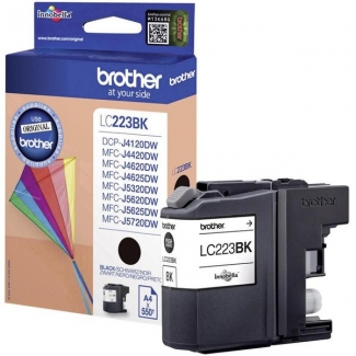 Brother LC223 - Cartucho de tinta original LC223BKBP, negro