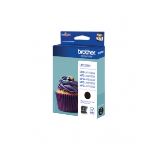 Brother LC123 - Cartucho de tinta original, LC123BKBP, negro