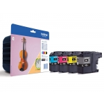Brother LC127 - Cartucho de tinta original, LC127XLVALBP, negro, cían, magenta y amarillo, pack de 4